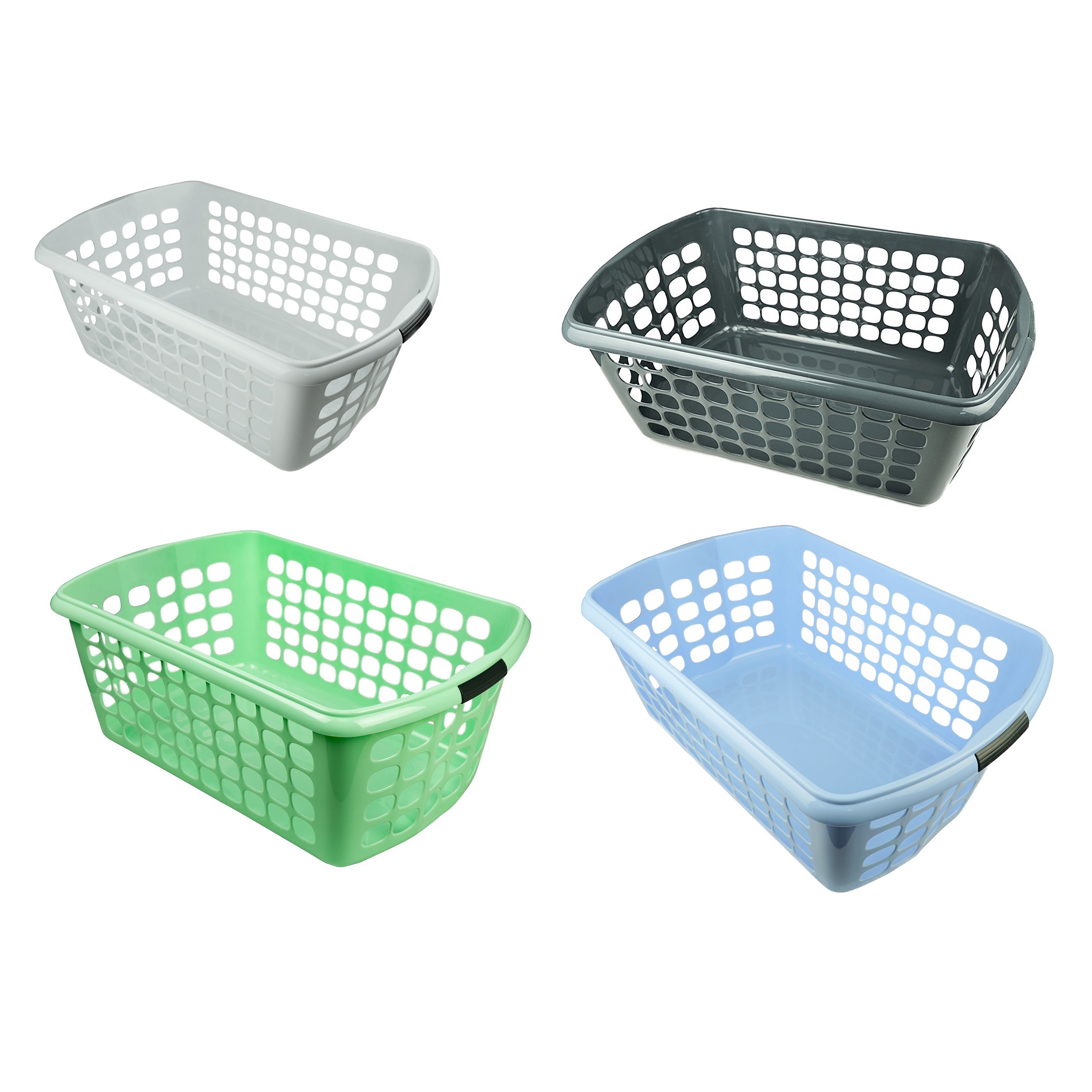 Wäschekorb aus Plastik verschiedene Farben 43 L, 54 x 35 x 23 cm