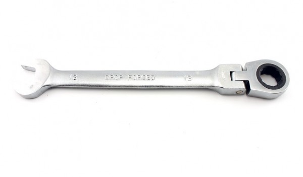Gabel Knarrenschlüssel 13 mm, Ratschenschlüssel mit Gelenk, Ratschen Ring Maul