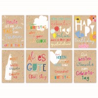 Glückwunschkarte Geburtstag Grußkarte Karte Naturkarton 11,5x17,5 cm Glückwunschkarte Geburtstag Grußkarte Karte Naturkarton 11,5x17,5 cm