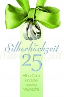 Vorschau: Glückwunschkarte Grußkarte Silberhochzeit Glückwünsche 11,5x17,5 cm Vorschau: Glückwunschkarte Grußkarte Silberhochzeit Glückwünsche 11,5x17,5 cm