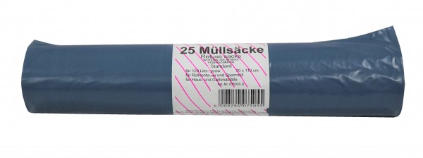 25 Stück Müllsäcke 120 Liter extra stark, Blau, Müllbeutel