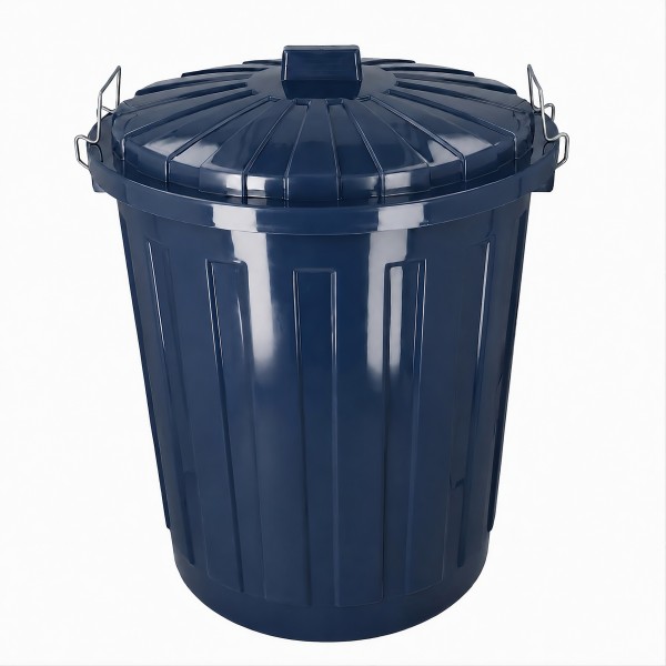 Maxitonne 50l blau, Tonne aus Hartplastik, Mülleimer Küche, Futtertonne