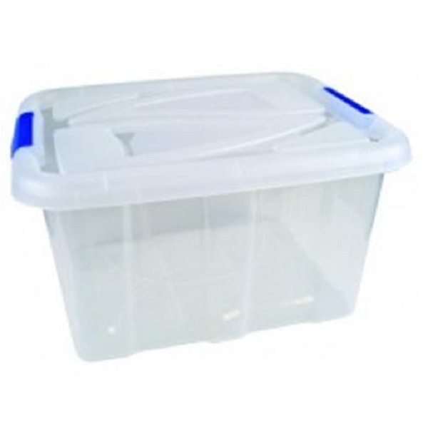Aufbewahrungsbox Lagerbox Box mit Deckel, 30 Liter, 26 x 49 x 39 cm Stapelbox
