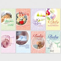 Glückwunschkarten Geburt Grußkarten Baby Karten 11,5 x 17,5 cm Glückwunschkarten Geburt Grußkarten Baby Karten 11,5 x 17,5 cm