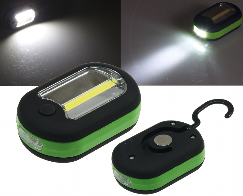 3 Led Haken Magnethalter Taschenlampe Arbeitsleuchte Arbeitslampe 200lm 2W COB 