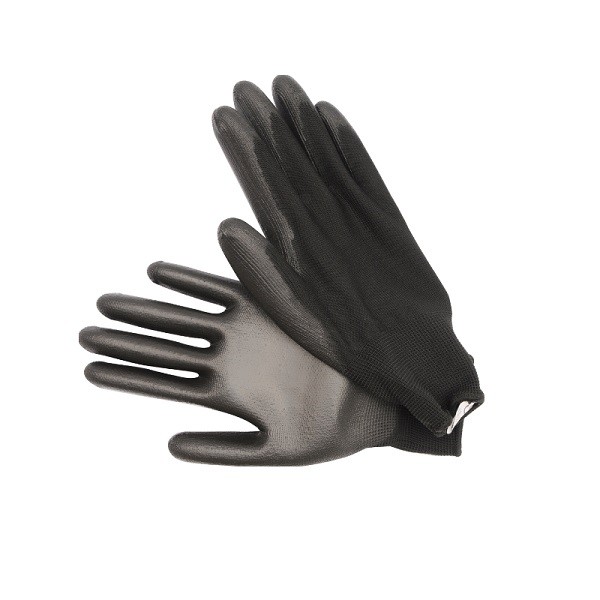 1 x Arbeitshandschuhe PU / Nylon Gr 10 Schwarz Mechanikerhandschuhe Handschuhe