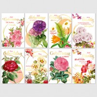 Glückwunschkarte Grußkarte Karte Blumen modern 11,5x17,5 cm Glückwunschkarte Grußkarte Karte Blumen modern 11,5x17,5 cm