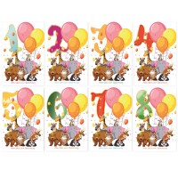 Glückwunschkarte Grußkarte Zahlengeburtstag Kinder 1-8 Jahre 11,5x17,5 cm Glückwunschkarte Grußkarte Zahlengeburtstag Kinder 1-8 Jahre 11,5x17,5 cm
