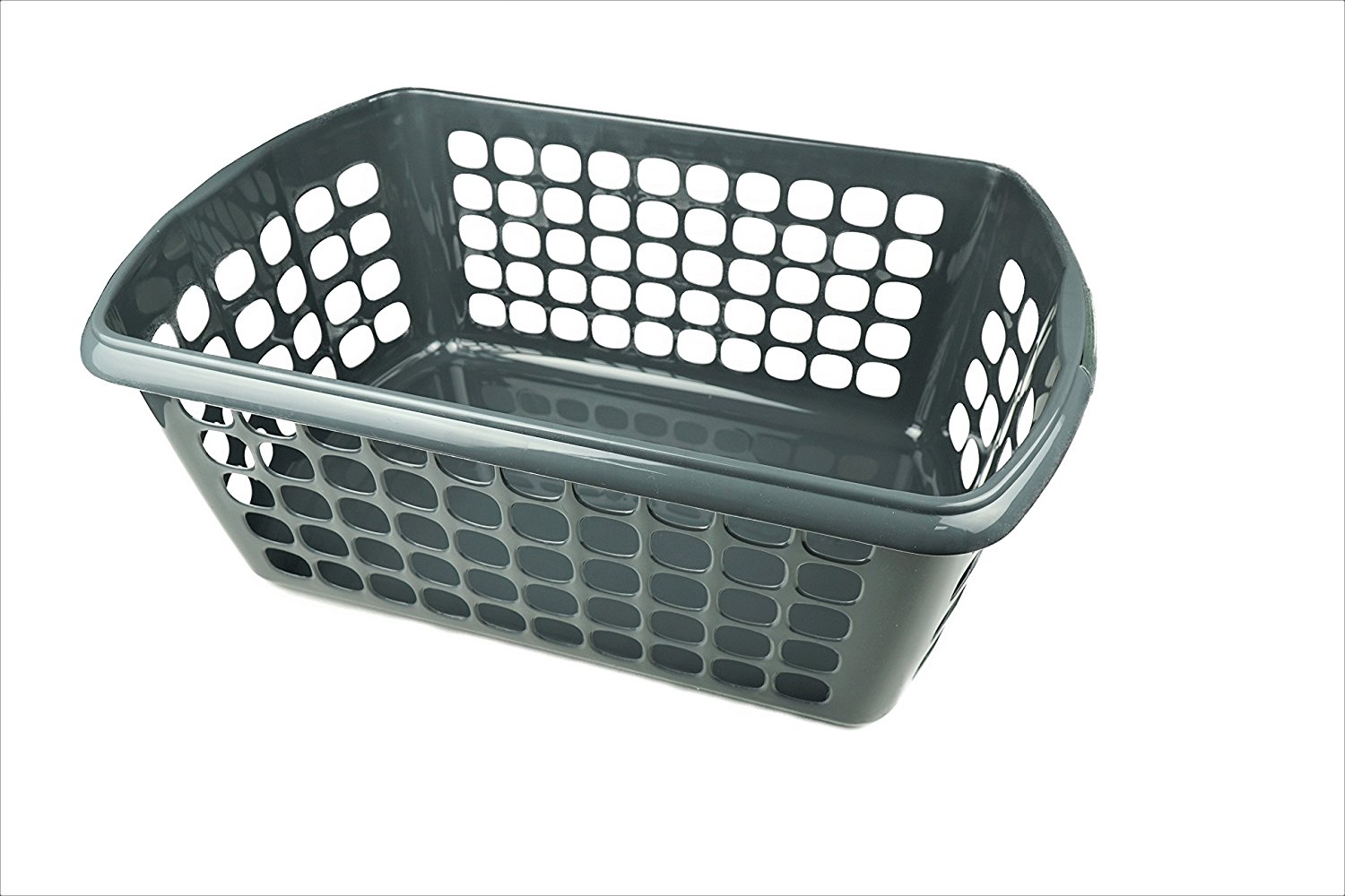 Wäschekorb aus Plastik grau 54 x 35 x 23 cm | Wäschebzubehör | Bad