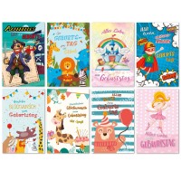 Glückwunschkarte Grußkarte Karte Kindergeburtstag 11,5x17,5 cm Glückwunschkarte Grußkarte Karte Kindergeburtstag 11,5x17,5 cm