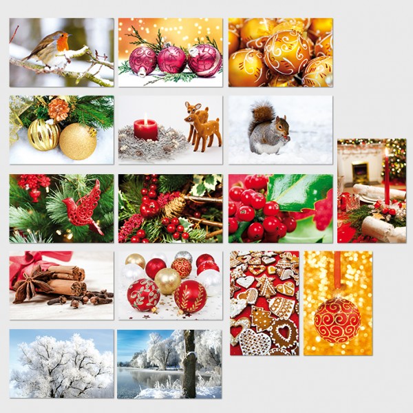Weihnachtsgrußkarte Fotokarte Schneelandschaft 11,5 x 17,5 cm