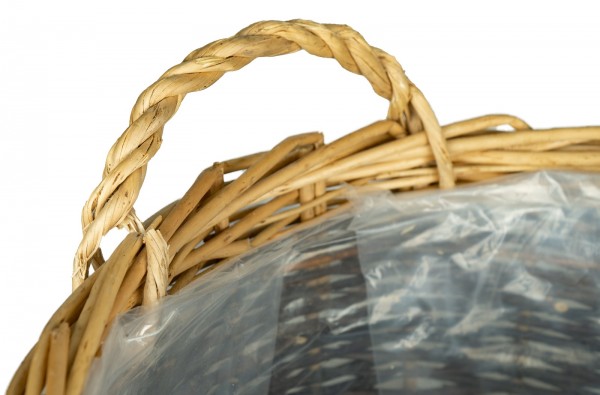 3er Set Weidenkorb, Aufbewahrung Box, Pflanztop, 38x30, 32x25, 25x21 cm