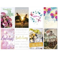 Einladungskarte mit Innentext Grußkarte Geburtstagskarte 11,5x17,5 cm Einladungskarte mit Innentext Grußkarte Geburtstagskarte 11,5x17,5 cm