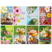 Glückwunschkarte Grußkarte Zahlengeburtstag 65-90 Jahre 11,5x17,5 cm Glückwunschkarte Grußkarte Zahlengeburtstag 65-90 Jahre 11,5x17,5 cm