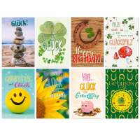 Glückwunschkarte Geburtstag Grußkarte Karte Glück modern 11,5x17,5 cm Glückwunschkarte Geburtstag Grußkarte Karte Glück modern 11,5x17,5 cm