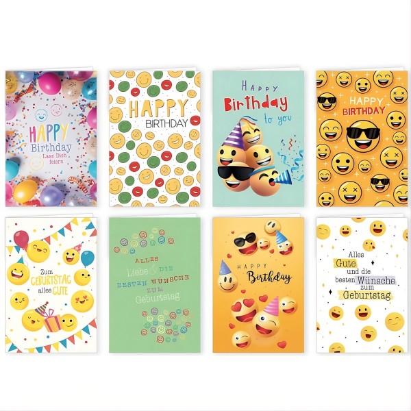 Glückwunschkarte Grußkarte Geburtstagskarten Smily 11,5x17,5 cm