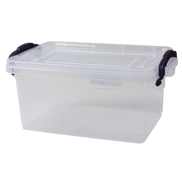 Aufbewahrungsbox klein 5 Liter Lagerbox, Box mit Deckel, 13,5 x 31 x 20 cm stapelbar