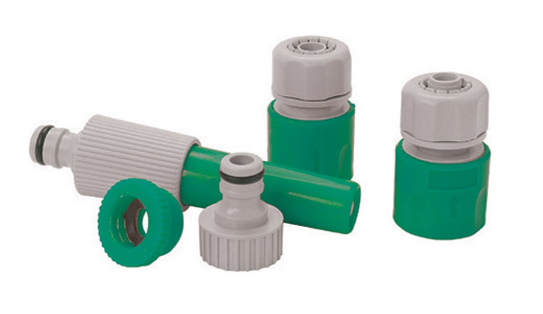 HIGA-JKL 9-tlg. Schlauchanschluss Set - 3/4 Zoll Gartenschlauch Verbinder | Y-Stück & Adapter Kit