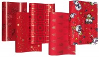 Geschenkpapier Weihnachten verschiedene Motive, Rot 2 x 0,7 m Geschenkpapier Weihnachten verschiedene Motive, Rot 2 x 0,7 m