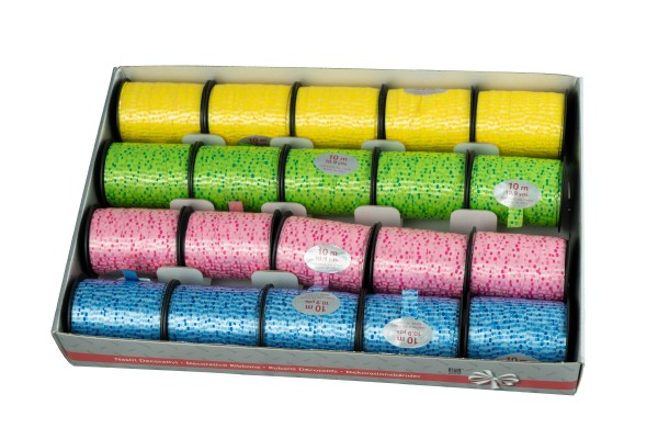 20 Stück Geschenkband, Band in verschiedenen Farben 10 mm x 10 m