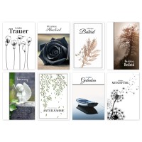 Trauerkarten Beileidsbekundung Anteilnahme Karten 11,5x17,5 cm Trauerkarten Beileidsbekundung Anteilnahme Karten 11,5x17,5 cm