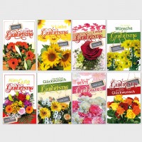 Geburtstagskarte Blumige Grüße 11,5x17,5 cm Geburtstagskarte Blumige Grüße 11,5x17,5 cm
