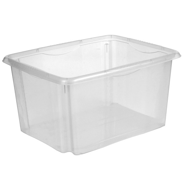 Dreh Stapelbox 24l, 42x35x22 cm Aufbewahrungsbox Multibox Lagerbox transparent