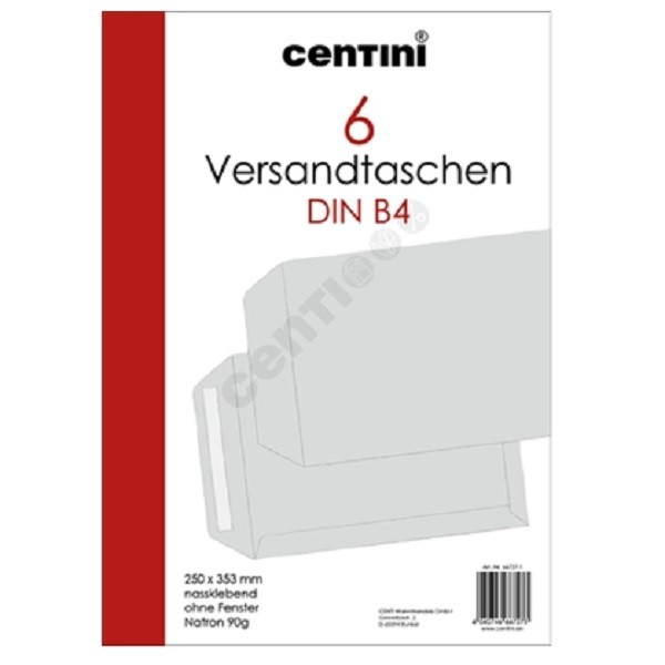 Versandtaschen DIN B4, 3er Pack nasskl., o.F.,