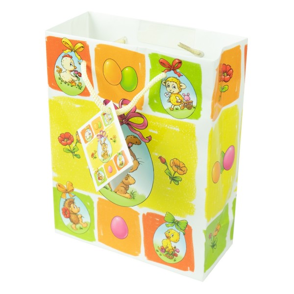 Ostern Geschenktüte, klein, Motiv: Hase Geschenktasche, 17x13x5,5 cm