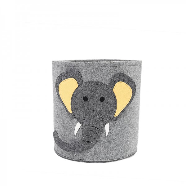 Faltbare Aufbewahrungskorb Elefant, Aufbewahrungsbox Filztasche 33x35 cm (ØxH)