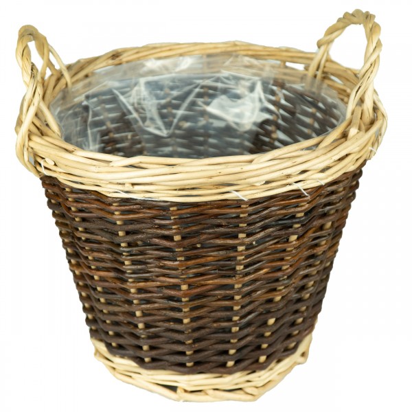 3er Set Weidenkorb, Aufbewahrung Box, Pflanztop, 38x30, 32x25, 25x21 cm