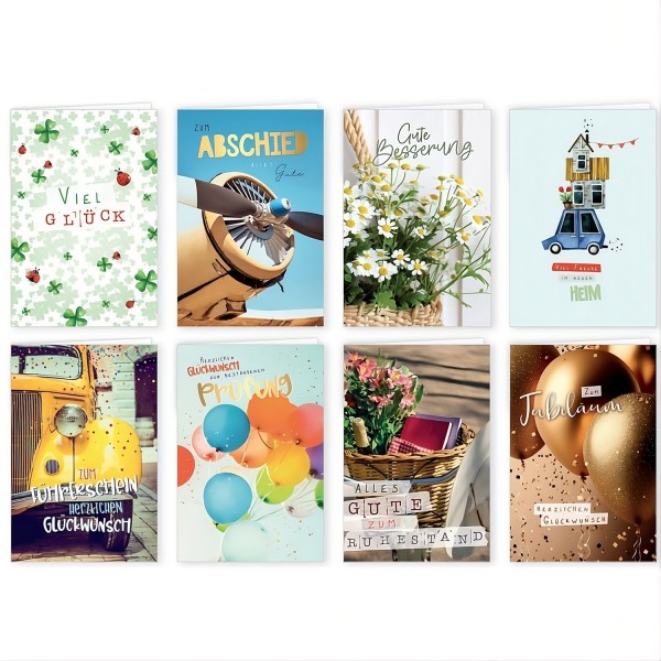 Glückwunschkarte Grußkarte Karte verschiedene Anlässe 11,5x17,5 cm