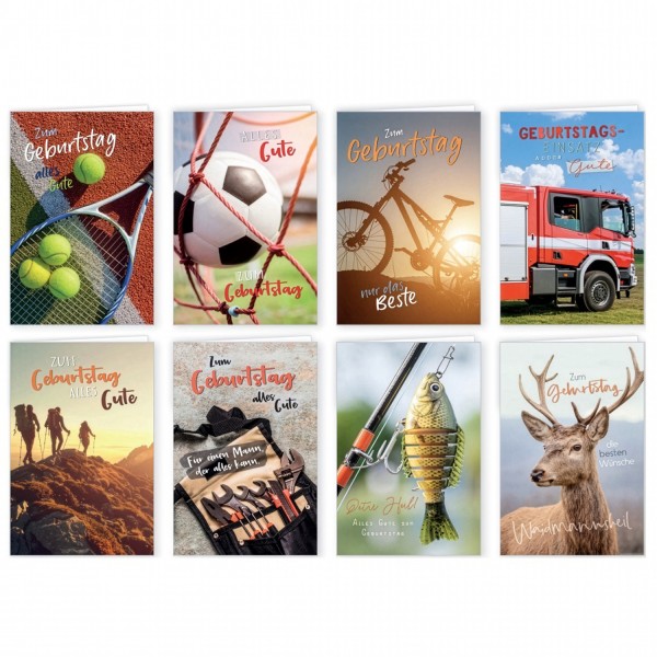 Glückwunschkarte Grußkarte Geburtstagskarten Männer 11,5x17,5 cm